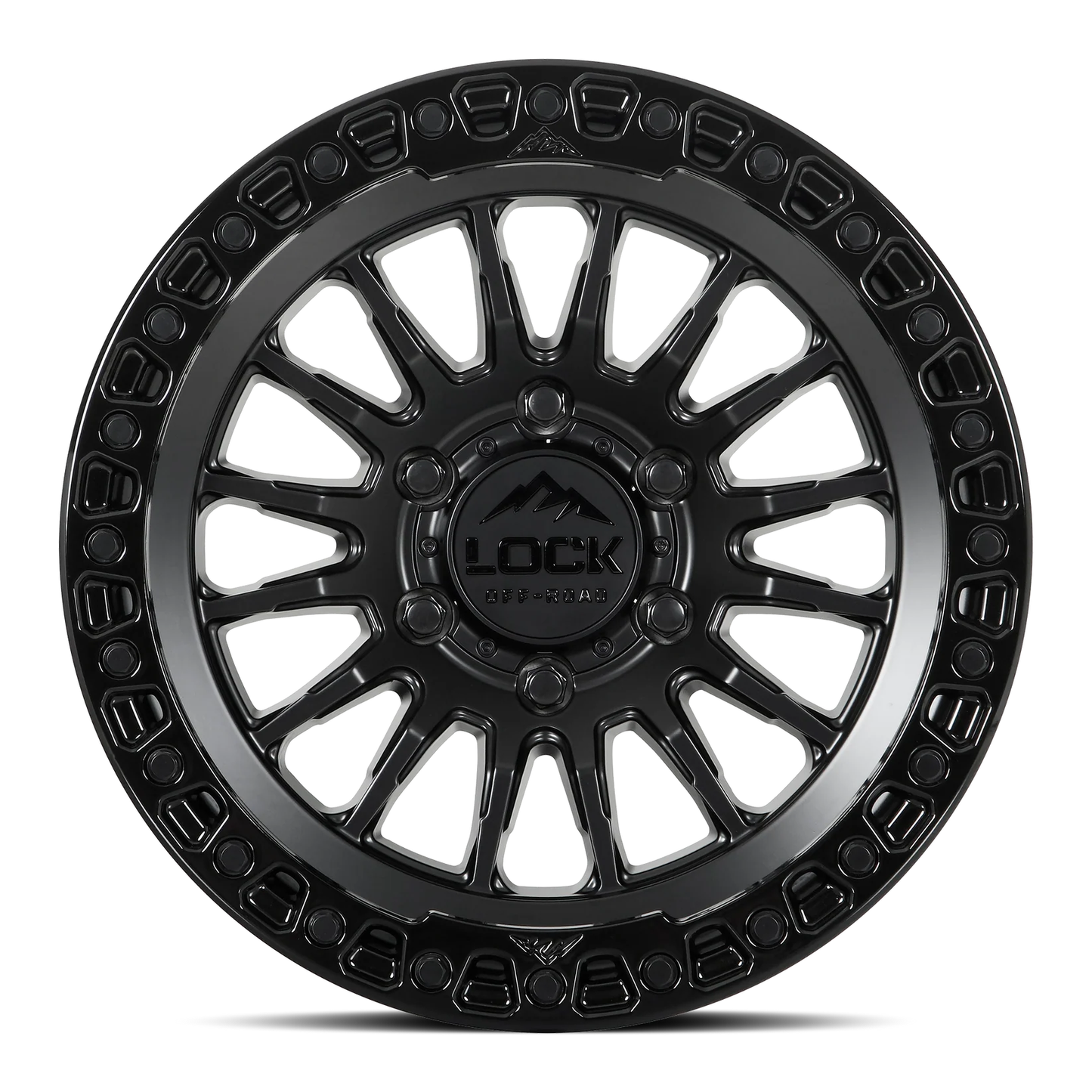 Lock Off Road Wheels ロックオフロード ホイール GRIT | Matte Black w/ Gloss Black Ring