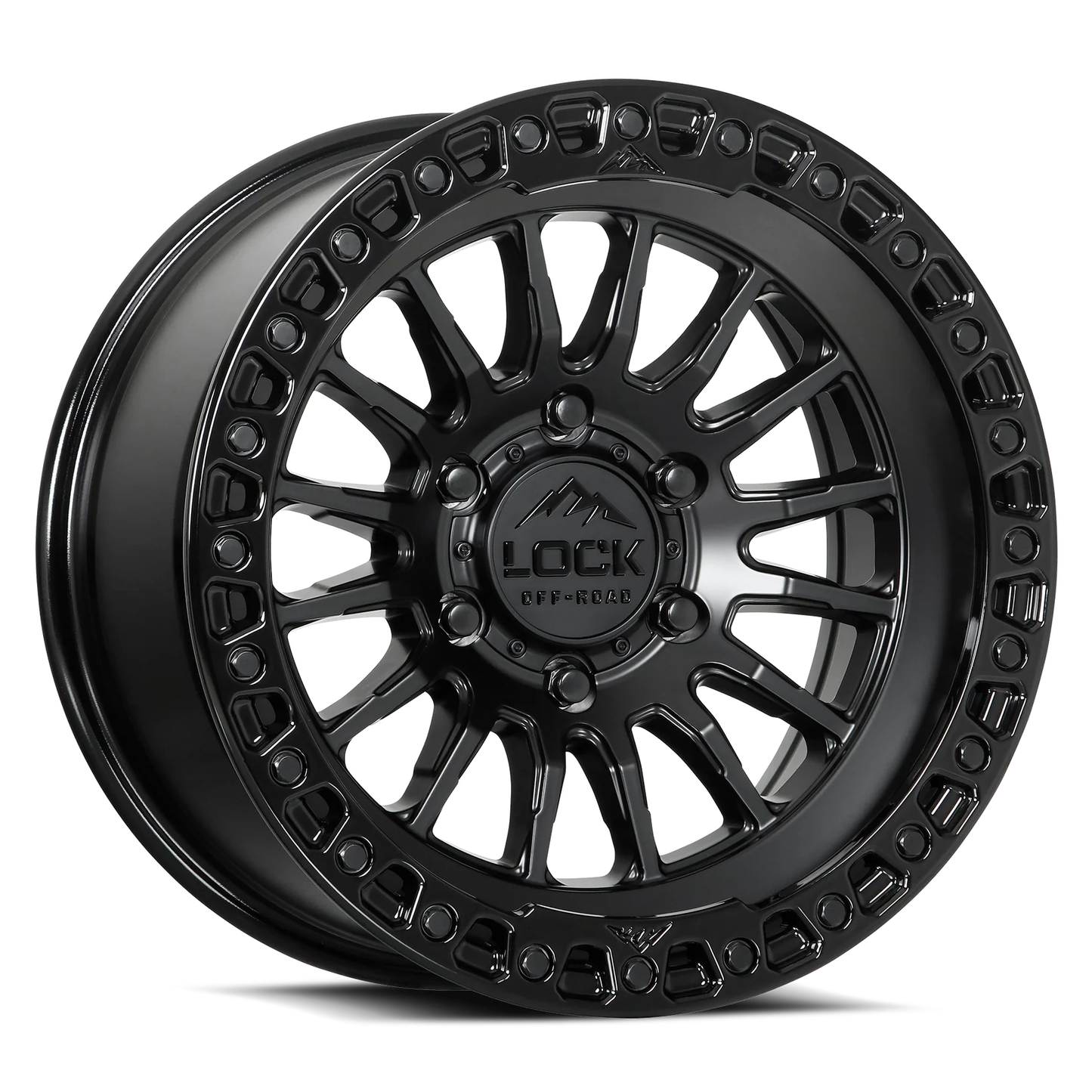 Lock Off Road Wheels ロックオフロード ホイール GRIT | Matte Black w/ Gloss Black Ring