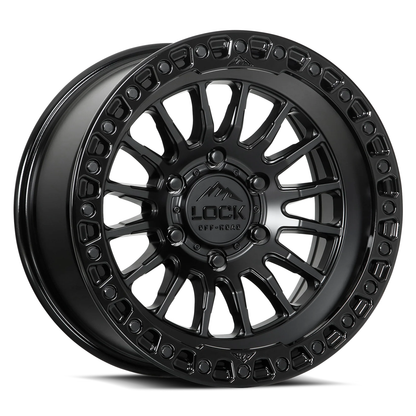 Lock Off Road Wheels ロックオフロード ホイール GRIT | Matte Black w/ Gloss Black Ring