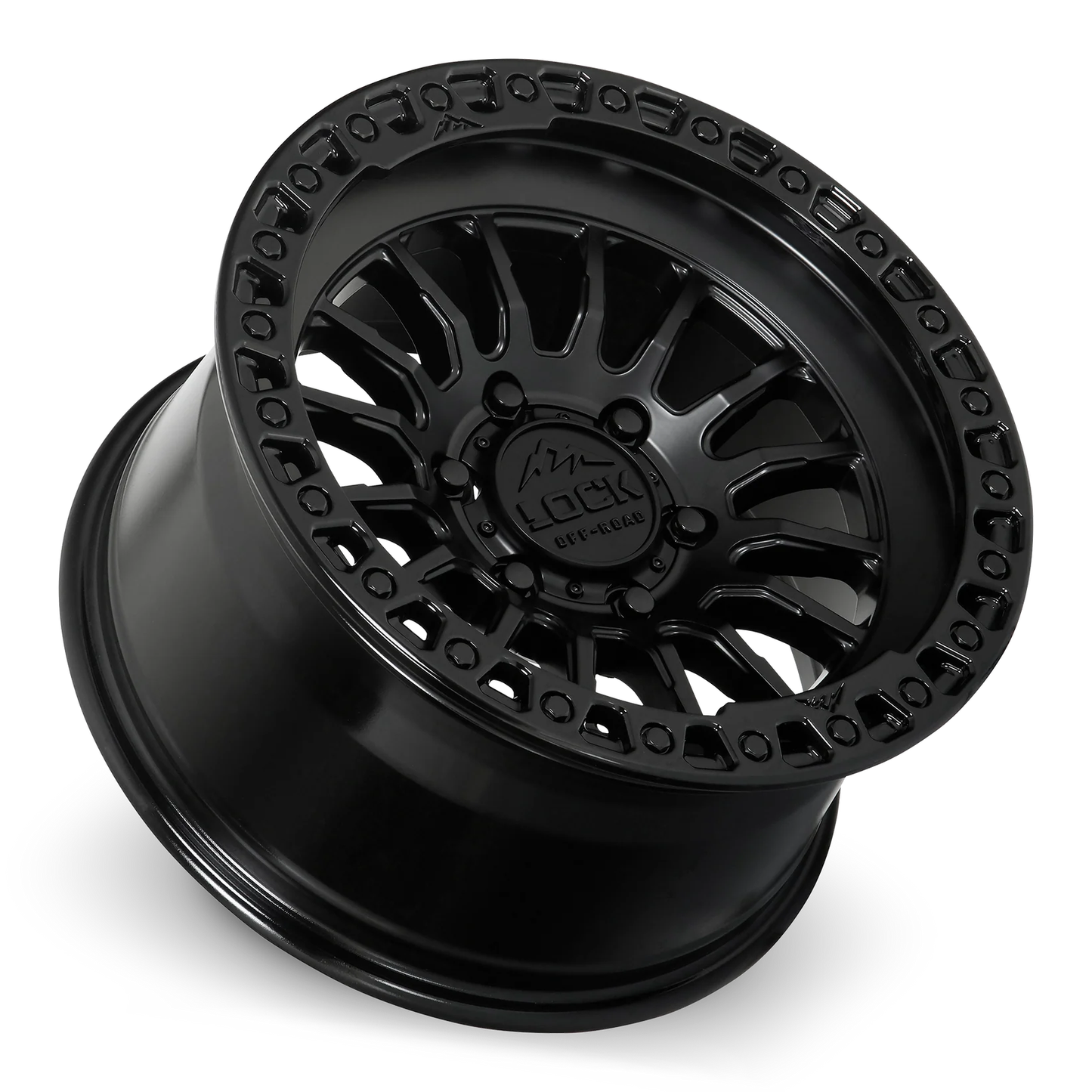 Lock Off Road Wheels ロックオフロード ホイール GRIT | Matte Black w/ Gloss Black Ring