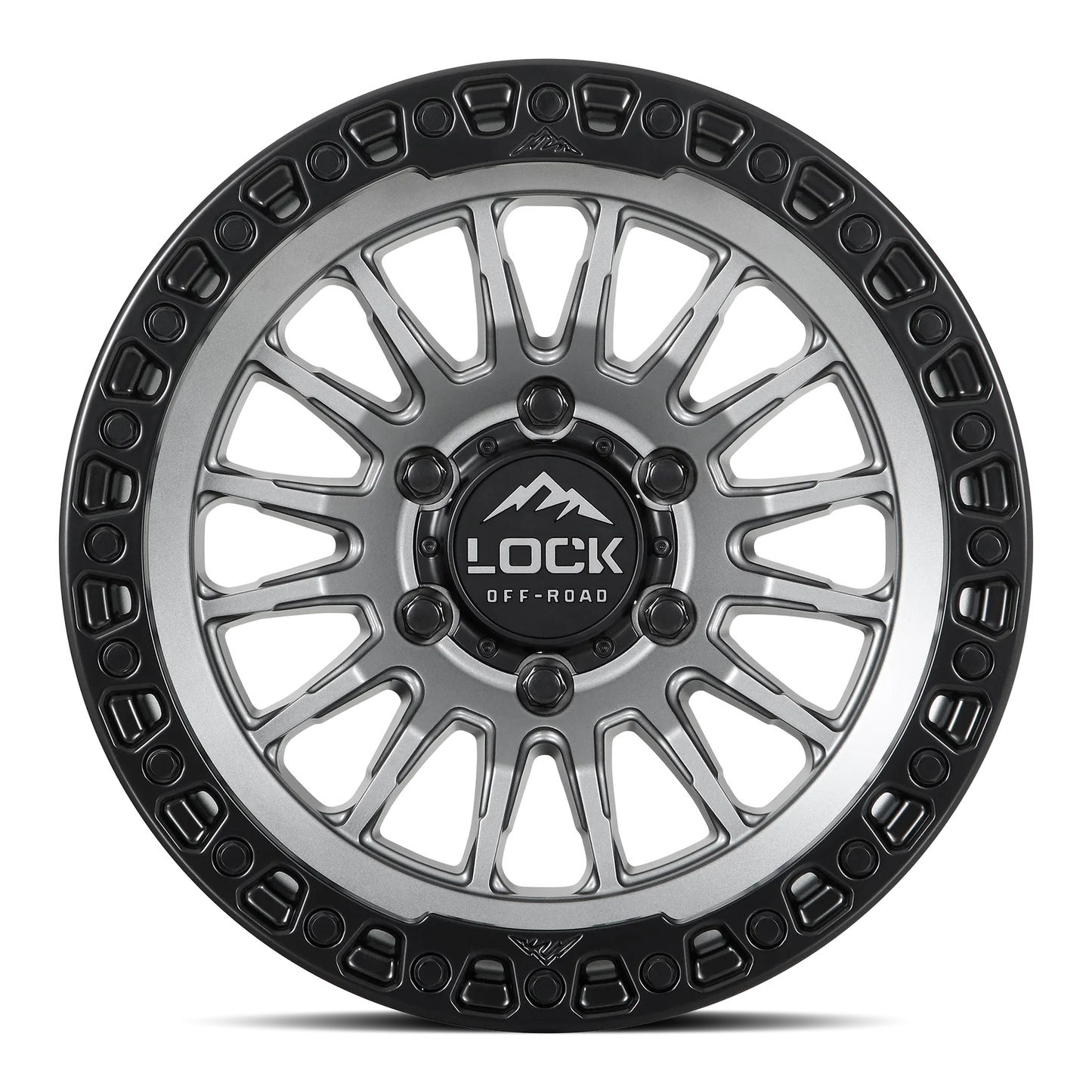 Lock Off Road Wheels ロックオフロード ホイール GRIT | Matte Grey w/ Matte Black Ring