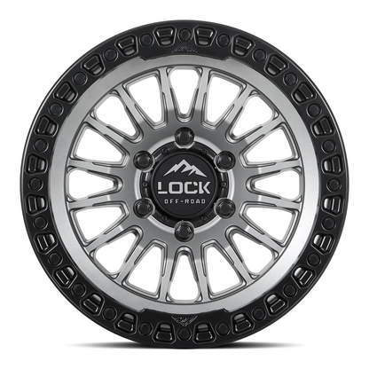 Lock Off Road Wheels ロックオフロード ホイール GRIT | Matte Grey w/ Matte Black Ring