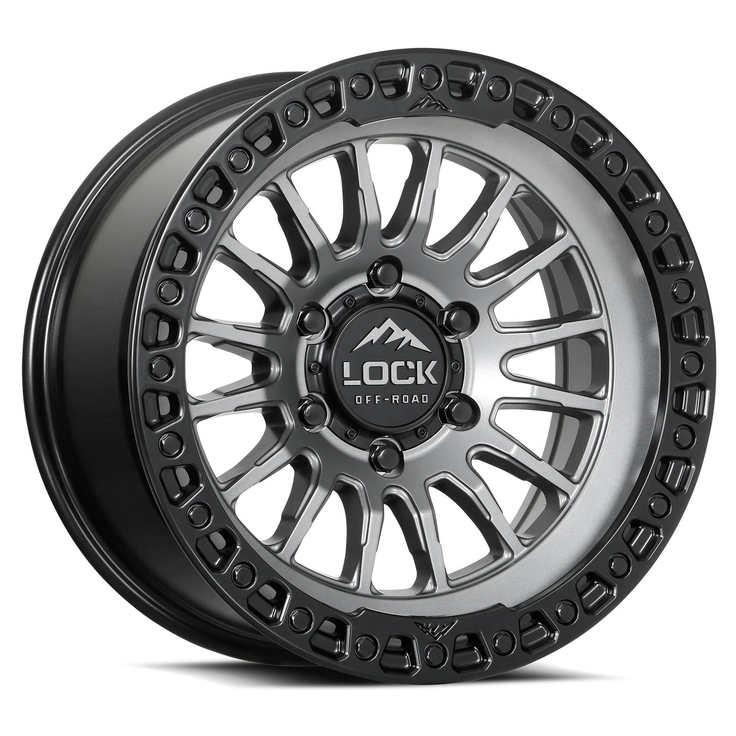 Lock Off Road Wheels ロックオフロード ホイール GRIT | Matte Grey w/ Matte Black Ring