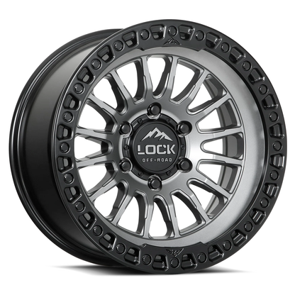 Lock Off Road Wheels ロックオフロード ホイール GRIT | Matte Grey w/ Matte Black Ring
