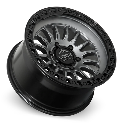 Lock Off Road Wheels ロックオフロード ホイール GRIT | Matte Grey w/ Matte Black Ring