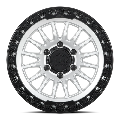 Lock Off Road Wheels ロックオフロード ホイール GRIT | Matte Silver w/ Matte Black Ring