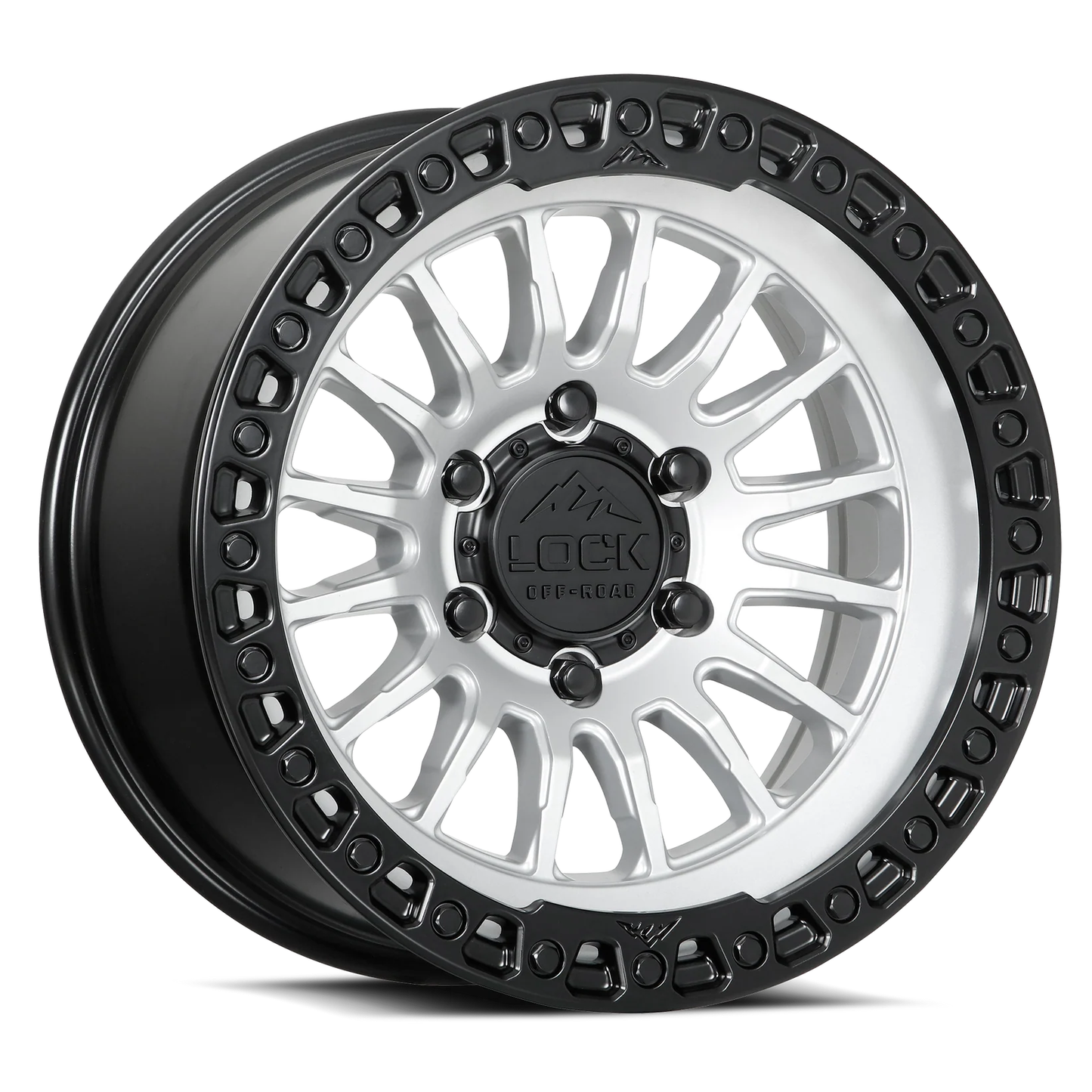 Lock Off Road Wheels ロックオフロード ホイール GRIT | Matte Silver w/ Matte Black Ring