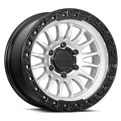Lock Off Road Wheels ロックオフロード ホイール GRIT | Matte Silver w/ Matte Black Ring