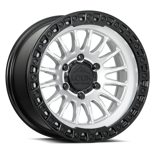Lock Off Road Wheels ロックオフロード ホイール GRIT | Matte Silver w/ Matte Black Ring