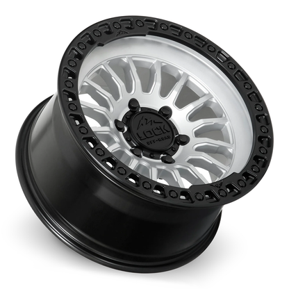 Lock Off Road Wheels ロックオフロード ホイール GRIT | Matte Silver w/ Matte Black Ring