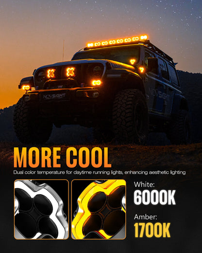 NOVSIGHT HALO Standardシリーズ 6インチ DRL LEDポッドライト