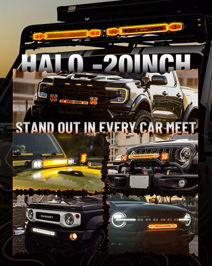 NOVSIGHT HALO Pro Series 20インチ LEDライトバー (ダイナミックDRL搭載)