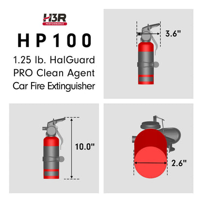 H3R HalGuard PRO Halon ハロン ガス 車載用 消火器 1.25lb (566g)