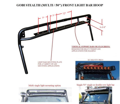 GOBI ゴビラック JK 4ドア専用 ステルスラック マルチ/50"ライトバー 対応