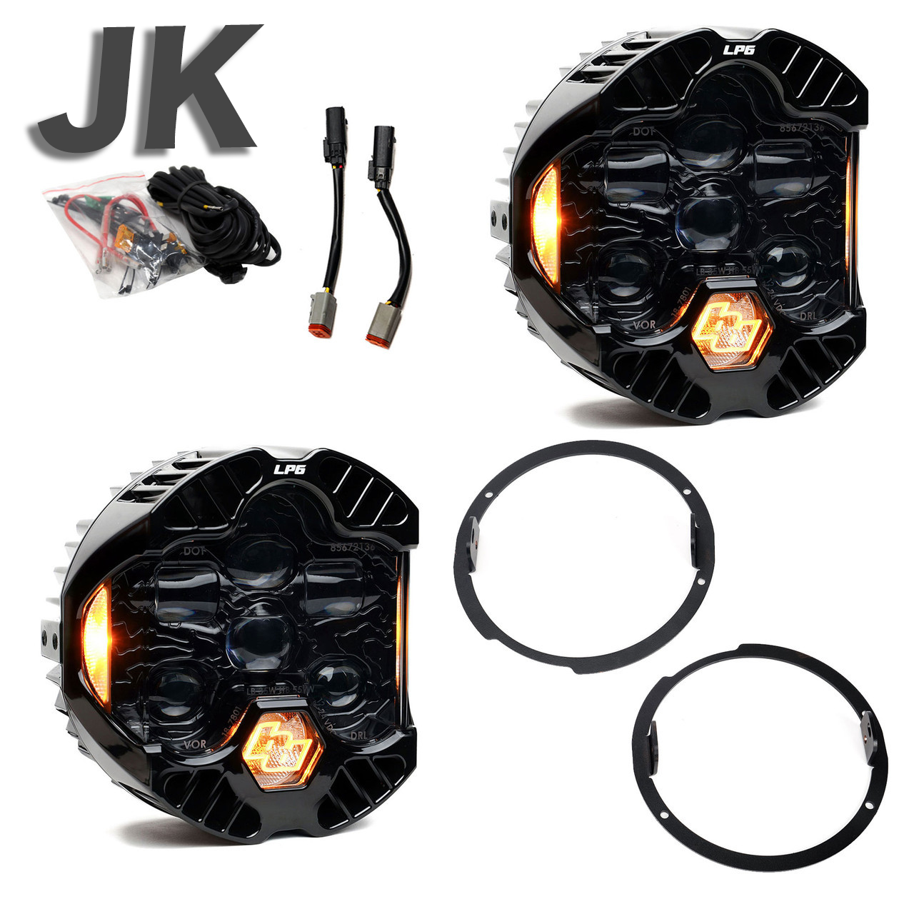Baja Designs DOT LP6 LED ヘッドライト キット 純正ハロゲン対応 (JK)