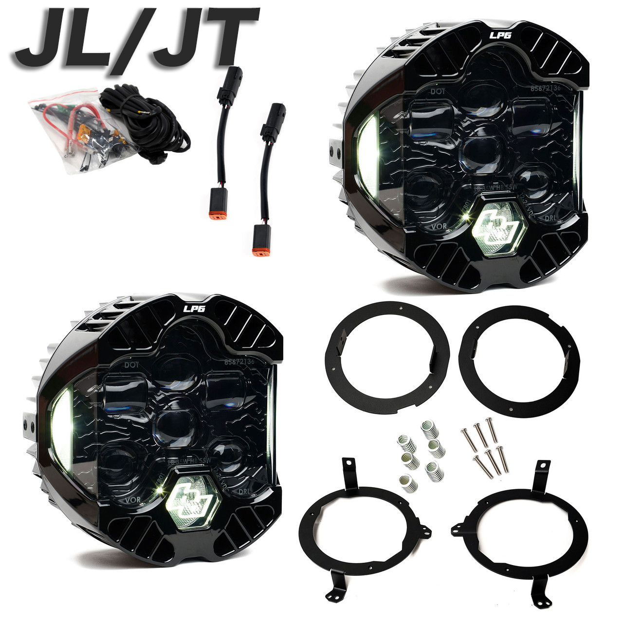 Baja Designs DOT LP6 LED ヘッドライト キット 純正LED/ハロゲン対応 (JL/JT)