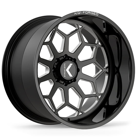 KG1 FORGED ホイール KC022 SPREADER | GLOSS BLACK MILLED