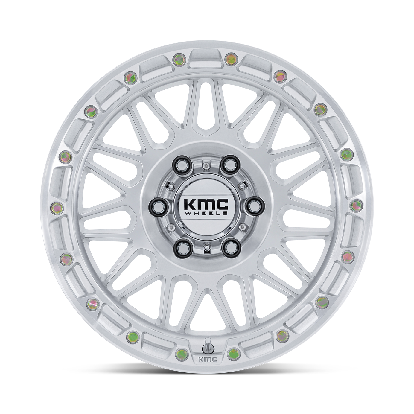 KMC ホイール KM555 ATTACK | GLOSS SILVER W/ MACHINED FACE