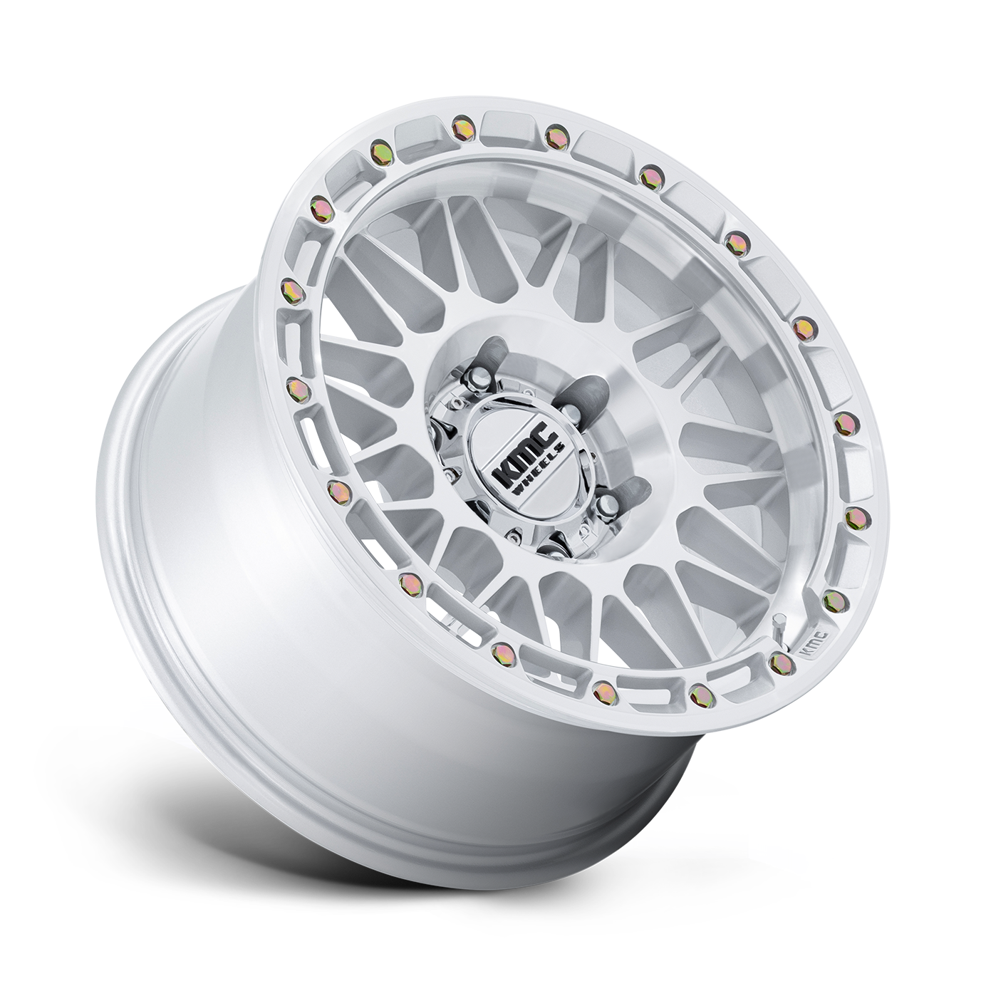 KMC ホイール KM555 ATTACK | GLOSS SILVER W/ MACHINED FACE