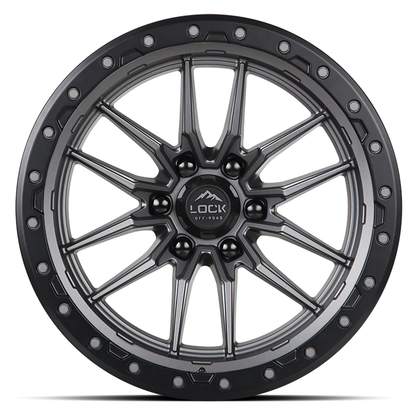 Lock Off Road Wheels ロックオフロード ホイール KRAWLER | Matte Gray w/ Matte Black Ring
