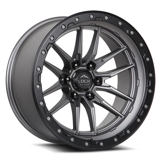 Lock Off Road Wheels ロックオフロード ホイール KRAWLER | Matte Gray w/ Matte Black Ring