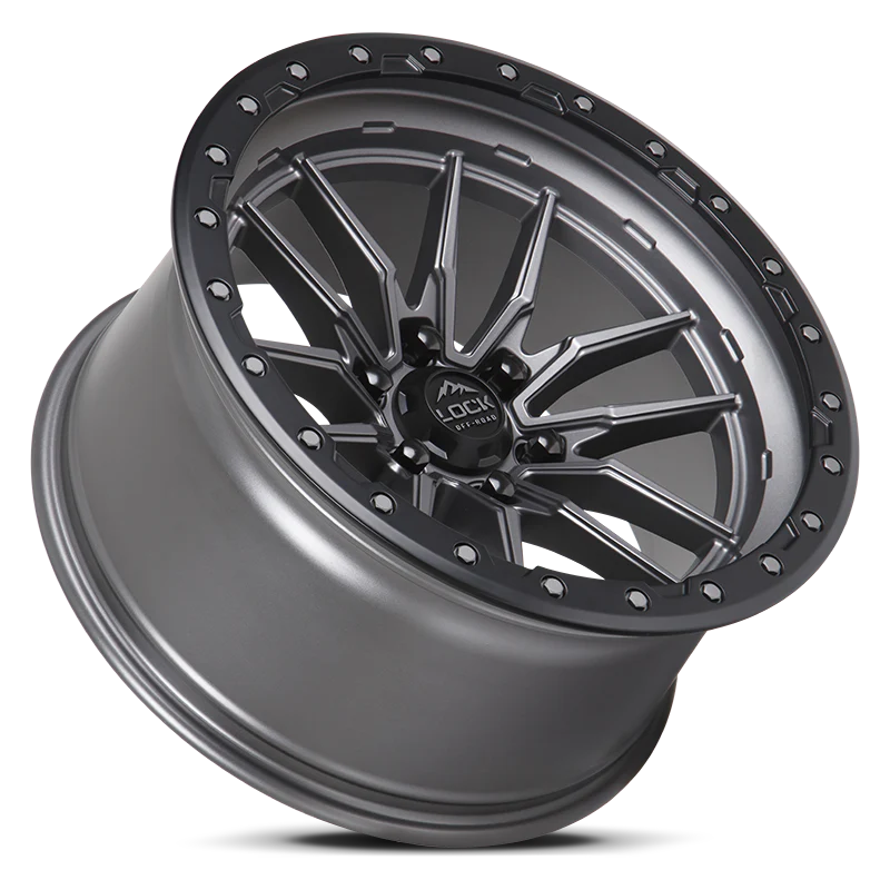 Lock Off Road Wheels ロックオフロード ホイール KRAWLER | Matte Gray w/ Matte Black Ring