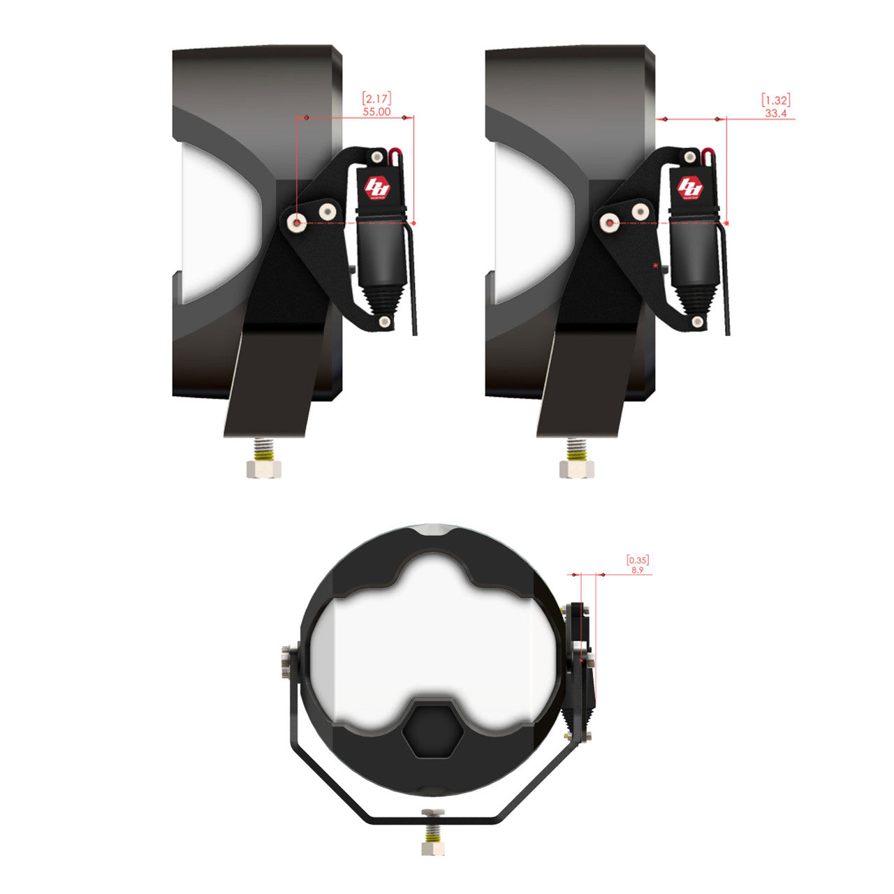 Baja Designs REFLEX ライトアクチュエーターキット LP4 / LP6 / LP9 / XL-M用