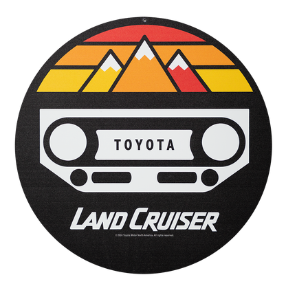 TOYOTA  Toyota Land Cruiser Striped Sunset メタルサイン