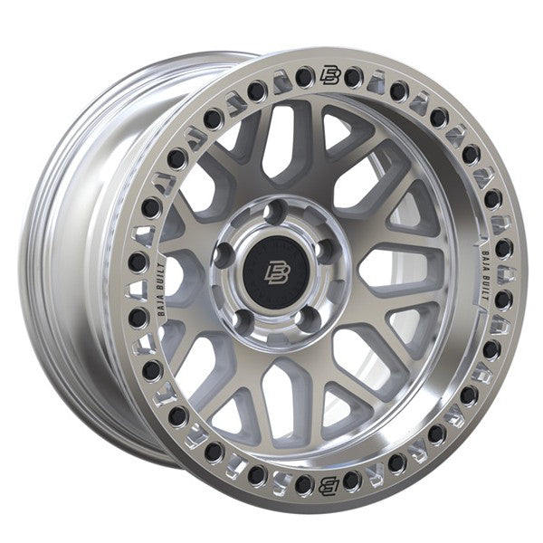 Baja Built バハビルト Lite Brite Outlaw Cast Beadlock | Machined Raw (raw ring & black bolts) キャストホイール