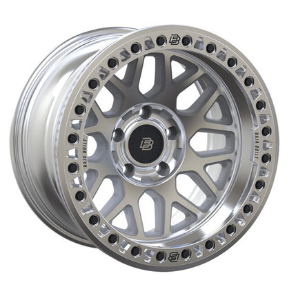 Baja Built バハビルト Lite Brite Outlaw Cast Beadlock | Machined Raw (raw ring & black bolts) キャストホイール