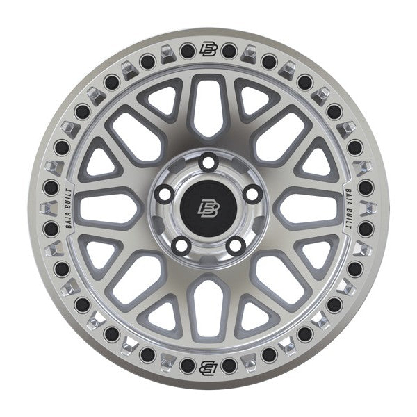 Baja Built バハビルト Lite Brite Outlaw Cast Beadlock | Machined Raw (raw ring & black bolts) キャストホイール
