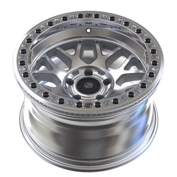 Baja Built バハビルト Lite Brite Outlaw Cast Beadlock | Machined Raw (raw ring & black bolts) キャストホイール