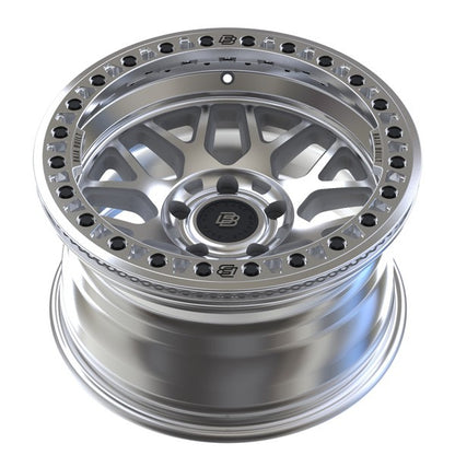 Baja Built バハビルト Lite Brite Outlaw Cast Beadlock | Machined Raw (raw ring & black bolts) キャストホイール