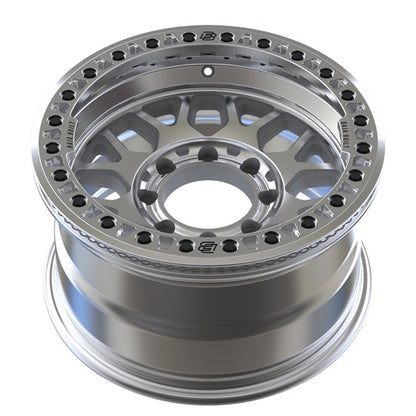 Baja Built バハビルト Lite Brite Outlaw Cast Beadlock | Machined Raw (raw ring & black bolts) キャストホイール