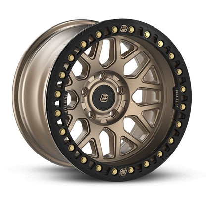 Baja Built バハビルト Lite Brite Outlaw Cast Beadlock | Satin Bronze (black ring & bronze bolts) キャストホイール