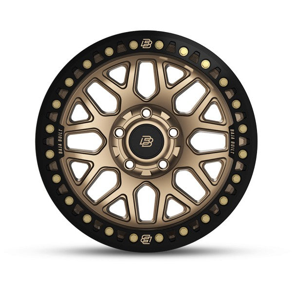 Baja Built バハビルト Lite Brite Outlaw Cast Beadlock | Satin Bronze (black ring & bronze bolts) キャストホイール