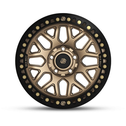 Baja Built バハビルト Lite Brite Outlaw Cast Beadlock | Satin Bronze (black ring & bronze bolts) キャストホイール