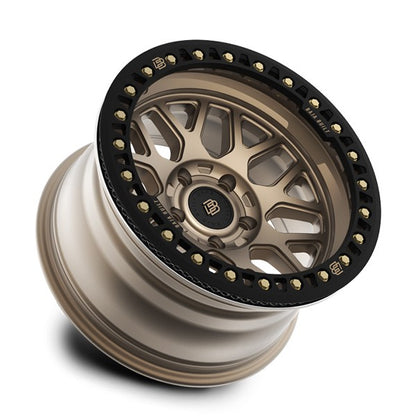 Baja Built バハビルト Lite Brite Outlaw Cast Beadlock | Satin Bronze (black ring & bronze bolts) キャストホイール