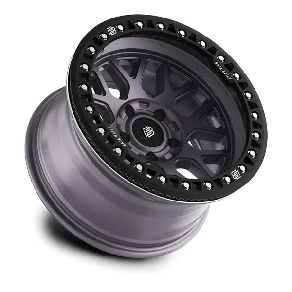 Baja Built バハビルト Lite Brite Outlaw Cast Beadlock | Satin Graphite (black ring & aluminum bolts) キャストホイール