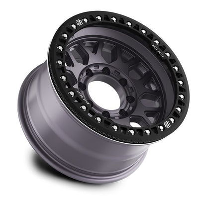 Baja Built バハビルト Lite Brite Outlaw Cast Beadlock | Satin Graphite (black ring & aluminum bolts) キャストホイール