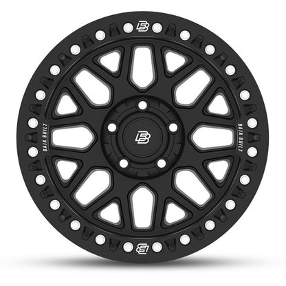 Baja Built バハビルト Lite Brite Outlaw Cast Beadlock | Matt Black (black ring & aluminum bolts) キャストホイール