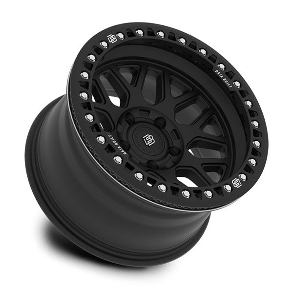Baja Built バハビルト Lite Brite Outlaw Cast Beadlock | Matt Black (black ring & aluminum bolts) キャストホイール