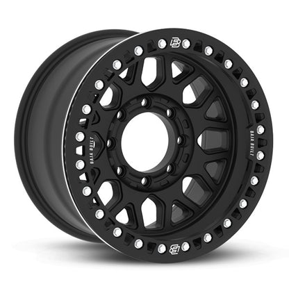 Baja Built バハビルト Lite Brite Outlaw Cast Beadlock | Matt Black (black ring & aluminum bolts) キャストホイール