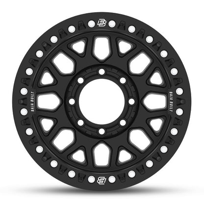 Baja Built バハビルト Lite Brite Outlaw Cast Beadlock | Matt Black (black ring & aluminum bolts) キャストホイール