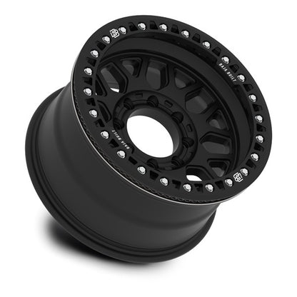 Baja Built バハビルト Lite Brite Outlaw Cast Beadlock | Matt Black (black ring & aluminum bolts) キャストホイール