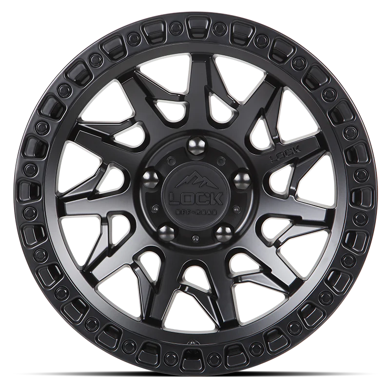 Lock Off Road Wheels ロックオフロード ホイール LUNATIC | Matte Black w/ Matte Black Ring