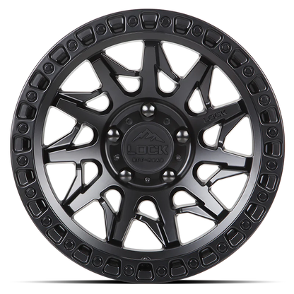 Lock Off Road Wheels ロックオフロード ホイール LUNATIC | Matte Black w/ Matte Black Ring