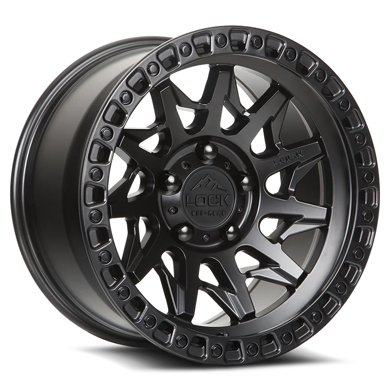 Lock Off Road Wheels ロックオフロード ホイール LUNATIC | Matte Black w/ Matte Black Ring