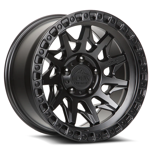 Lock Off Road Wheels ロックオフロード ホイール LUNATIC | Matte Black w/ Matte Black Ring