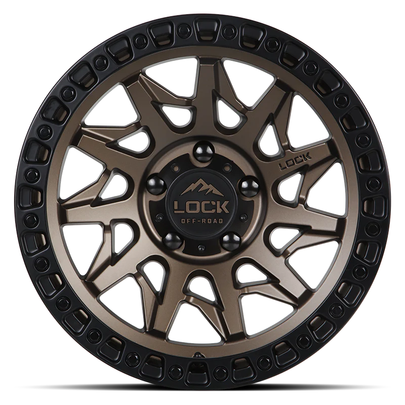 Lock Off Road Wheels ロックオフロード ホイール LUNATIC | Matte Bronze w/ Matte Black Ring